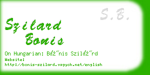 szilard bonis business card